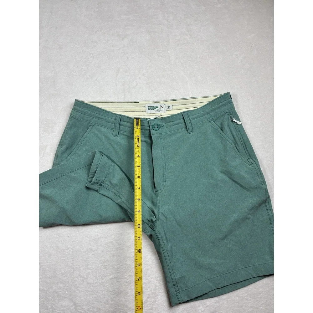 Wellen Cruiser Shorts Mens 33 Green Hybrid Chino 7